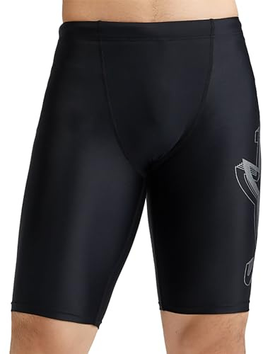 SEAUR Jammers de Compétition Homme Maillot de Bain Long Jammer Boxer de Piscine Plage Adulte Short de Natation Compétition Homme 2XL