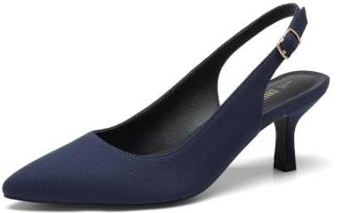 DREAM PAIRS Escarpins Femme Petits Talons | Slingback Femme Élégantes Chaussure à Talon Confortable et Classique
