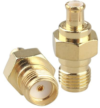 Futheda 2PCS SMA Female to MCX Male Connectors RF Coaxial Adapter Car Aerial Adapter Compatible with DAB + Radio JVC Alpine Pioneer Clarion Kenwood Pure Revo