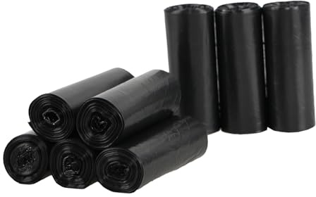 Nesmilers 8 Rollen Müllbeutel, Schwarz, 200 Beutel (10 Liter)