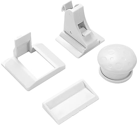 Vaguelly 4 Stück Magnetisches Schrankschloss Für Kinder Babyschrank Sicherheitsschloss Mit 1 Schlüssel Unsichtbar Für Schublade Möbel Babyprodukte