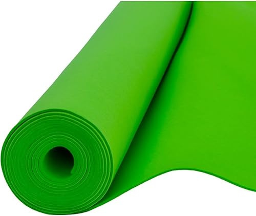 Fabreco Filz Meterware 4mm Dicke (0,5 M x 100 cm) – Imprägnierter Bastelfilz & Filzstoff Meterware für Dekoration, Polster & DIY | Filz zum Basteln: Tischläufer, Filzmatte & Filzunterlage (Grün)