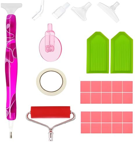 ElevaPulse 30 Stück Diamond Painting Zubehör, Diamond Painting Stift, Diamond Painting Zubehör Stift, Diamond Painting Stifte, für DIY Diamantmalerei Stickerei Nagelwerkzeug Painting Craft