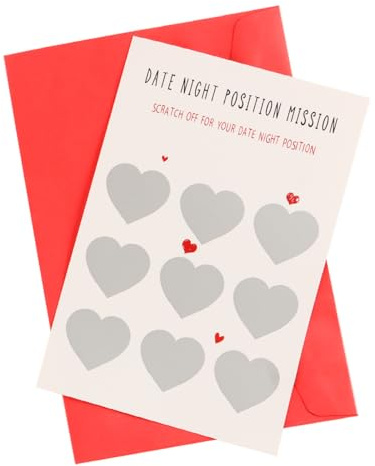 Laroal Rubbelkarten, lustige Rubbelkarte zum Jahrestag und Geburtstag, mit Umschlag, Geschenk für Valentinstag, Überraschung, komplettes Menü