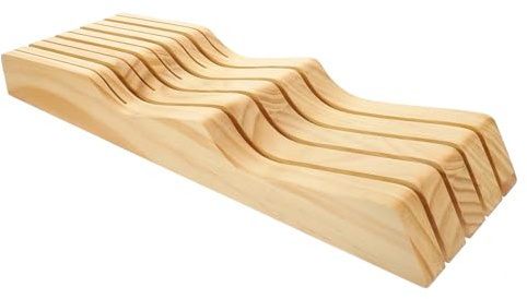 Gatuida 1pezzi Portacoltelli in Legno Da Cassetto Ceppo Portacoltelli Cucina Piccola Taglio Integrato Design Semplice Facile Da Calda e Sapone