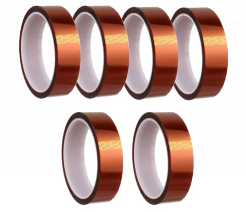 Cinta aislante de PET resistente a temperaturas marron 6 unidades 24mm x 33m