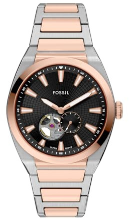 Fossil Reloj analógico automático para Hombre con Correa de Acero Inoxidable ME3277