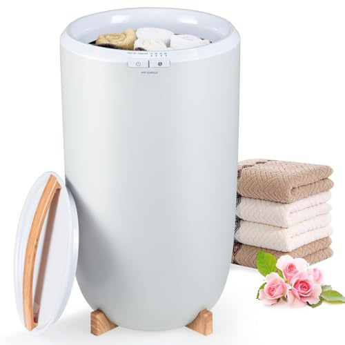 LIFEZEAL 20 L Cubo Calentador de Toallas para Baño, Calentador de Mantas con Temporizador Apagado Automático Ajustes de 15/30/45/60 Minutos, Aparato Portátil para Calentar Toallas
