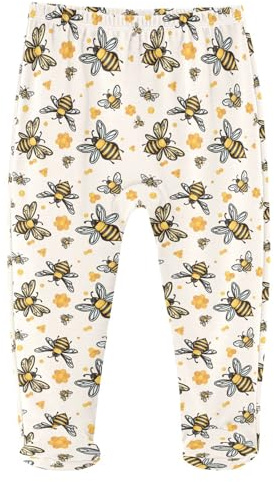 JHKKU Bees Honeycomb Baby Boys Footed Pants Cotton Infant Tights Casual Bottoms Crawling Pants 3M