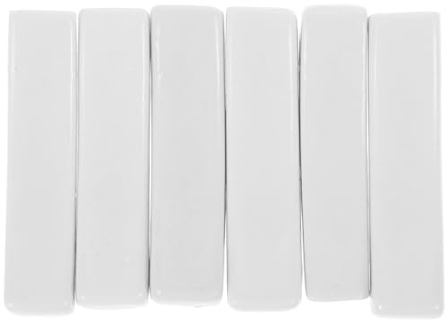 TOPPERFUN Set di 6 Poggia Posate in Ceramica Bianca, Supporto Elegante per Bacchette e Cucchiai, per Tavola da Pranzo e caffè, Design Moderno e Funzionale