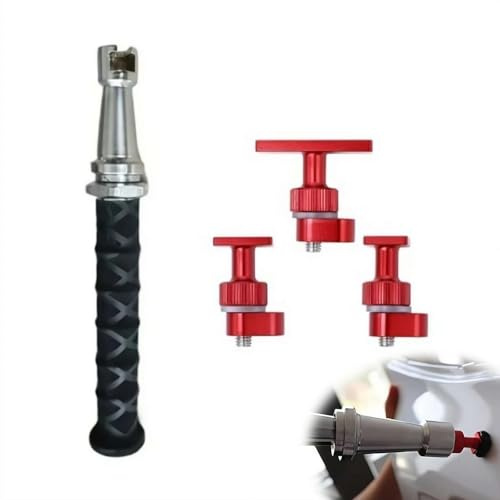 Kit de débosselage sans peinture, marteau à inertie avec 4 extracteurs verrouillables en aluminium, extracteur de carrosserie télescopique, outil de débosselage et réparation de carrosserie (Black