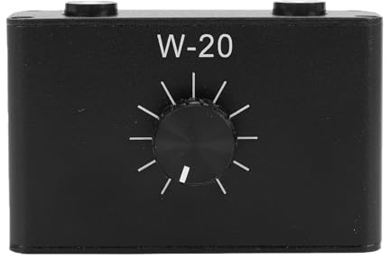 Walmeck Line Volymkontroll Dämpare Inline Volymratt Passiv Volymkontroll 1 4 Tum 6,35 Mm Stereo Mono Steglös Justering med Aluminiumlegeringsfodral för Instrument Dynamisk