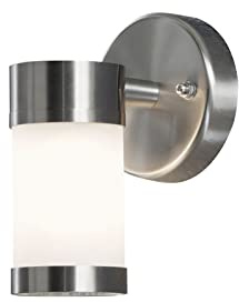 Konstsmide Stilvolle LED Außenwandleuchte MODENA mit Edelstahl/Opal Glas – für tolle Akzente an der Hauswand!