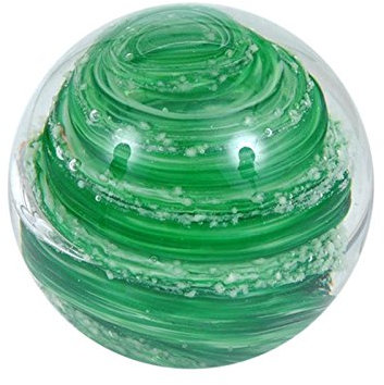 Traumkugel 239 (9-10cm) grüne Spirale - Glaskugel, Briefbeschwerer