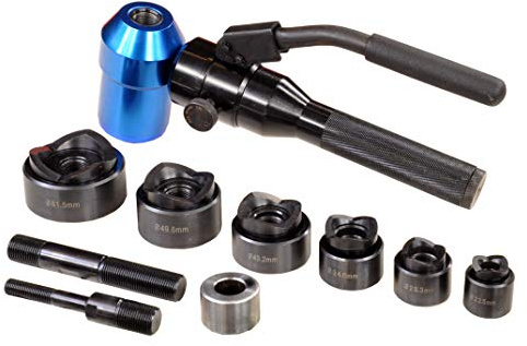 Pro-Lift-Werkzeuge Lochstanze Set hydraulisch, externe Pumpe, Blechlocher Max. Druckkraft: 6 t, Lochform 22,5 mm – 61,5 mm