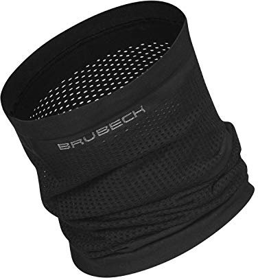 BRUBECK R-Tube Schlauchtuch für Herren | Funktionstuch klimaregulierend nahtlos | Multifunktionstuch atmungsaktiv | Gr. L - XL | Schwarz | KM10840