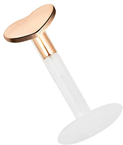 Modern Nature Piercing-Schmuck Teflon Labret Stecksystem 1,2 x 12 mm, 14kt. Rosegold mit 2,5 mm Herz