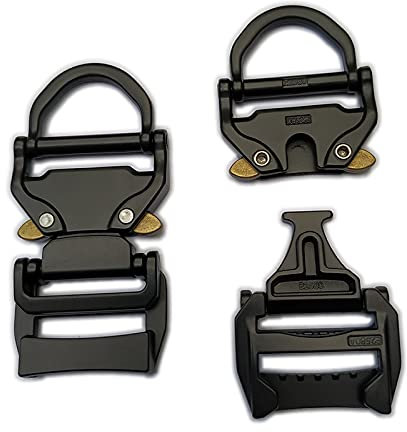 SU LIFE 25 mm verstellbare Schnallen, Zinklegierung, Schnellverschluss-Schnallen, Ersatz-Clips für Haustierhalsbänder, Rucksack, Schwarz, 66