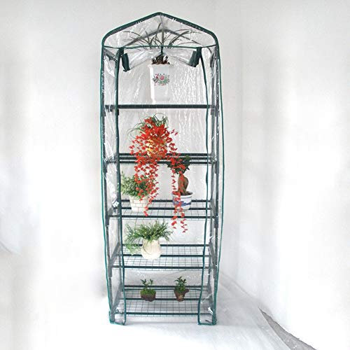 YQYAZL Pflanzengewächshausabdeckung, tragbares Gewächshaus, 5-stöckiges Regal, Gewächshaus, Ersatzabdeckung, Pflanzen-Heißhaus für Innen- und Außenbereich, Kältefrostschutz, mehrfarbig, 69 x 49 x 187