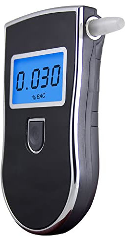 DigitalTech® Professional Digital Breathalyser Alcohol Test with Nozzles and Carry Case