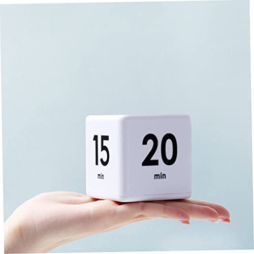 Timer du Cube Pomodoro Minute Minute Cube Timer pour la Gestion du Temps 15-60 Minutes, Blanc