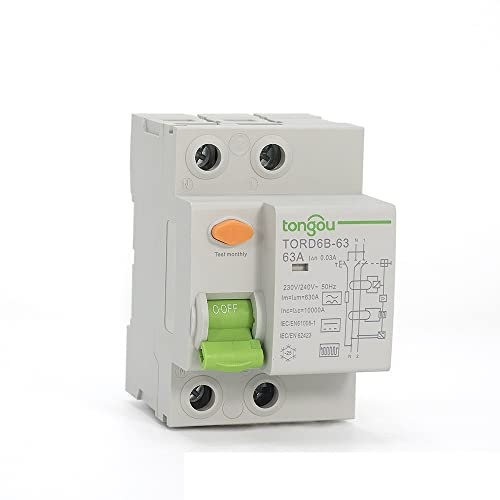 CEFPOD Disjoncteur,Interrupteur Différentiel 2P 4P 63 Type B 10KA RCCB DC RCD 230V 400V 30mA Disjoncteur à Courant résiduel for Pile de Charge de véhicule électrique