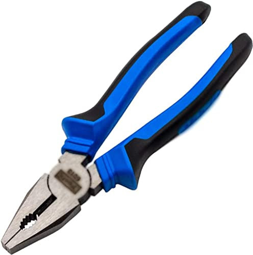 Tbkoly Combination Pliers Set,Household 200 mm Heavy Duty Combination Plier with Soft Grip Handle,Combination Pliers,Blue Cutting Pliers