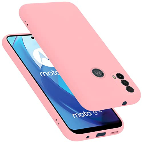 Cadorabo Funda de Silicona Compatible con Motorola Moto E20 / E30 / E40, Funda Protectora de Cuerpo Completo para Moto E20 / E30 / E40- Resistente a arañazos y Golpes Fina Funda de TPU - Liquid Rosa
