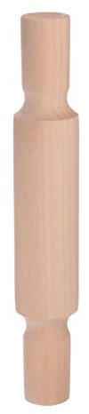 sourcing map Wood Clay Roller 8 Inch Flat Pattern Modeling Solid Wood Non-Stick Clay Hand Rollers Embossed Mini Wooden Rolling Pins for Crafts Baking Playdough Clay DIY