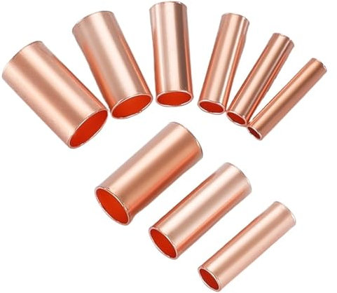 100 Stück GT Kupfer-Verbindungsrohr-Drahtverbindung, kleiner Kupferrohr-Drahtverbinder, Zwinge, Kabelschuh-Anschluss, Crimp-Anschluss ( Color : 3mm for 4mm2 wire , Size : 100pcs )