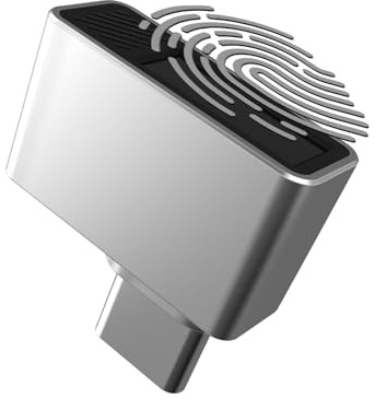 TNP Nano Lecteur d'empreintes digitales USB C pour Windows 10/11 Hello – Clé de sécurité USB de Type C biométrique Module de capteur de clé de sécurité pour Un accès instantané, Connexion sans Mot de