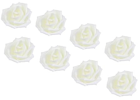 IMIKEYA 100St Schaumrosen künstlicher Rosenkopf. gefälschte Rosen Rosenkopfhochzeit. Weiße Rosen künstliche Blumen Schaumkopf künstliche Rosen hochzeitsdeko Schüttgut schmücken Blütenkopf