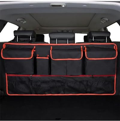 YYGGWL Autositz Organizer Hängender Aufbewahrungstaschen-Organizer Für Den Rücksitz Des Kofferraums Auto Organizer(107cm-Black)