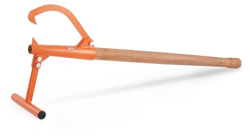VEVOR Timberjack, 46.5 in, Heavy Duty Log Lifter with Wooden Handle, Log Roller with Adjustable Cant Hook, Logging Tools Log Jack for Logs Ups to 15 Dia, Timber Jack for Rolling Cutting Lifting Logs