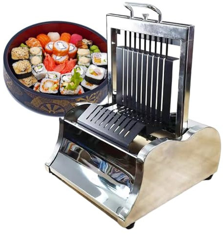 Kit Para Hacer Sushi, MáQuina Para Cortar Sushi Con Cuchilla De Acero Inoxidable ExtraíBle Y Encimera, Corta Sushi Enrollado En Trozos Uniformes,10Segments