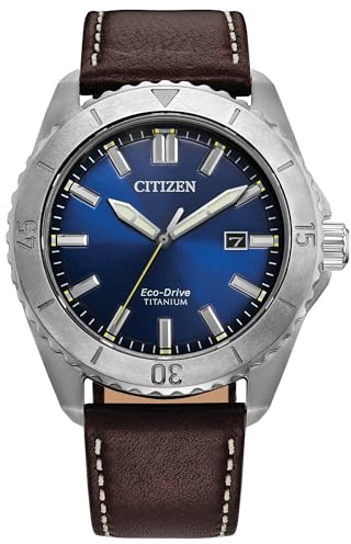 Citizen Orologio casual Eco-Drive Brycen Sport da uomo, custodia Silverton Super Titan, 3 mani, data