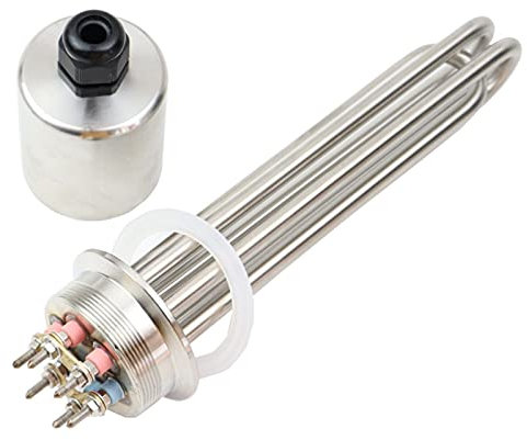 Piezas del calentador de agua Calentador de agua de inmersión con elemento calefactor tubular eléctrico SUS304 de 2 con triple abrazadera (OD64), 220 V, 3750 W (color: solo calentador, tamaño: 3,75 k