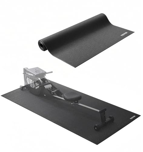 VEVOR Tapis d'équipement d'exercice, 915 x 1980 x 6 mm, tapis de protection de sol pour tapis de course, elliptique, en PVC haute densité, imperméable et antidérapant, pour salle de sport à domicile