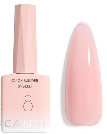 CANNI Lot Gel Construction Ongle UV Quick Builder Gel UV | transparent Rose doux Vernis à Ongles UV Gel Semi Permanent pour Réparation de Manucure Kit Manucure Nail Extension