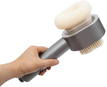 YNAADYH Abs Pommeau de douche avec filtre - Pommeau de douche avec filtre - Douche contre le calcaire - Pommeau de douche avec tête éponge et élément filtrant (argenté)