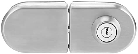 ZJchao Serrure de Porte en Verre en Acier Inoxydable Serrure de Porte en Verre d'affaires de en Commerciale avec clé pour en de Extérieure de Cuivre en Acier Inoxydable en