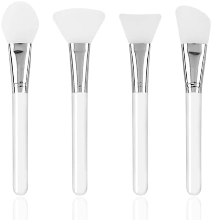 4 Pièces Visage Brosse Masque en Silicone, Brosse D'Applicateur de Masque Facial en Silicone, pour Masque de Sommeil, Masque de Boue, Lotion Corporelle