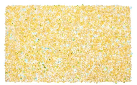 Hoement Coussin Brillant Ongles en Cristal Jaune, Tapis de Bureau pour Manucure Nail Art, Protège Table et Accessoires pour DIY Manucure