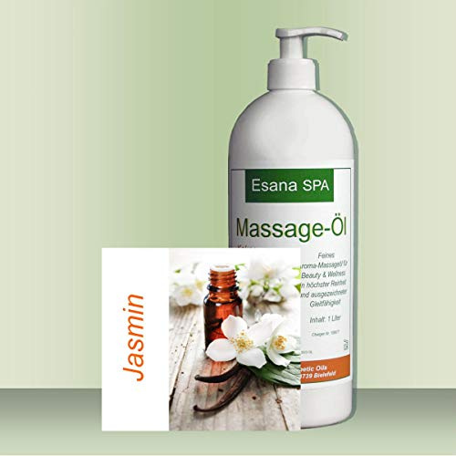 Esana SPA Aroma Massageöl Jasmin (500 ml / 0,5 Liter) + Dosierpumpe