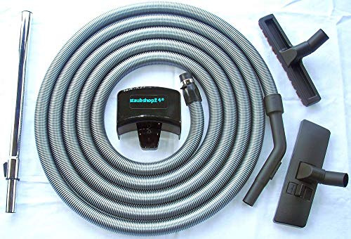 staubshop24-9,0 Meter Standard Schlauch Set für EUROPA Zentralstaubsauger geeignet, Anschluss an Saugdose 36-38mm Durchmesser