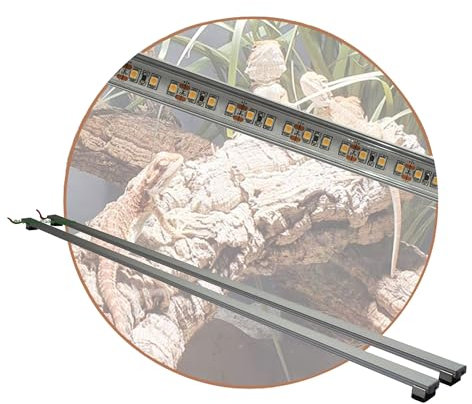AQUARIUM PLÜDERHAUSEN Terrarium LED Beleuchtung Wüsten Reptilien Pflanzen LED 150 cm Set2 Leuchtbalken