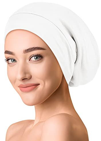 OLESILK Seidenhaube Bonnet Beanie für Tag & Nacht, Seide/Modal Unisex | Mütze & Bonnet: 100% Seide innen, Modal außen, dünn & weich. Chemo-Kopfbedeckung, Laufmütze, verstellbar.