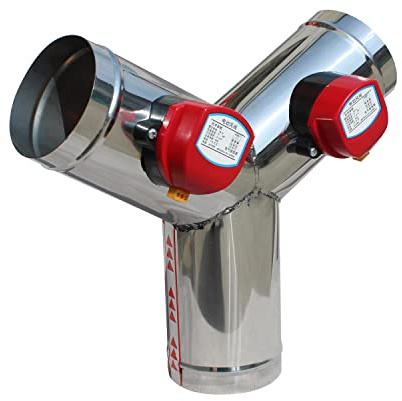 Valvula compuerta regulacion caudal Y compuerta aire acondicionado motorizada 220V ventilacion electrico aspiracion OD51-200mm (Diámetro Externo 76mm)