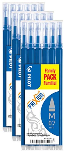 PILOT Frixion Ball BLS-FR7, Blau, 3 Sets mit je 6 Stück