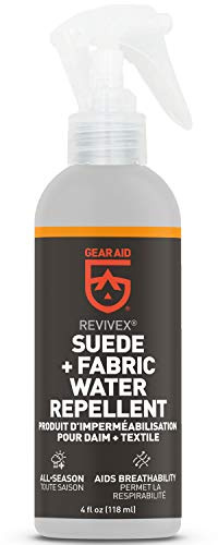 GEAR AID Revivex Nubuck Suede Protector and Fabric Water Repellent for Waterproof Breathable Shoes and Boots, 4 fl oz